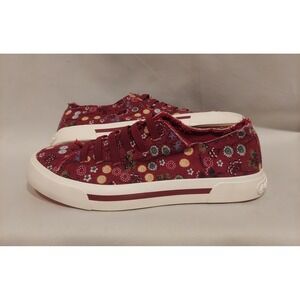 Rocket Dog Womens Burgundy Multicolor Floral Jokes Slip-On Sneakers Size 9.5